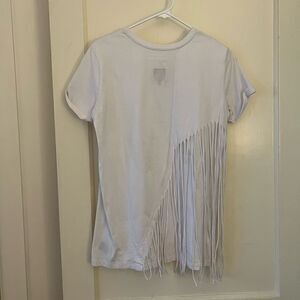 Rta white fringe tunic tee size XS